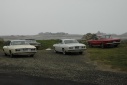 Oldtimers op het strand op weg naar Bugu�l�s