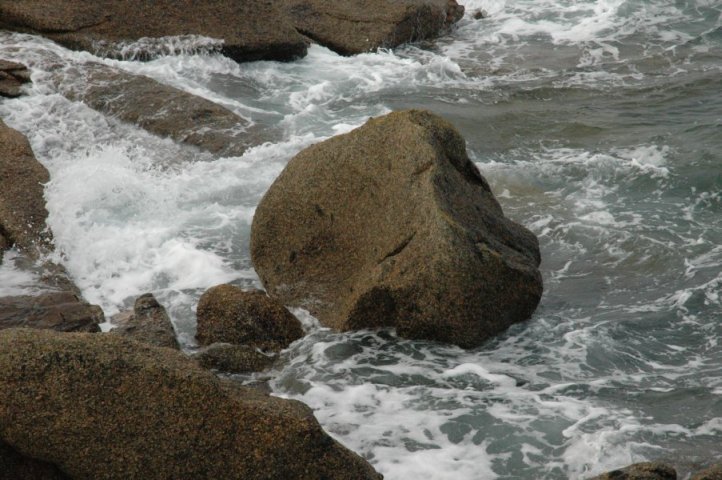 Zee langs Plage de Toull Bihan