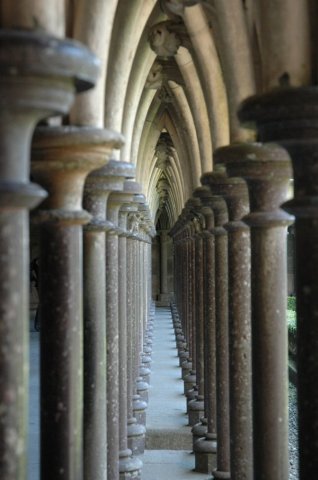 Abdij van Mont-St-Michel: kloostergang