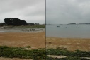 Tr�gastel: baai van Ste-Anne - laagtij/hoogtij