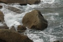 Zee langs Plage de Toull Bihan