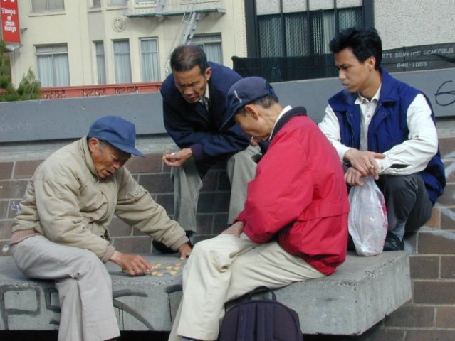 San Francisco: Mah-jong spelers in China Town