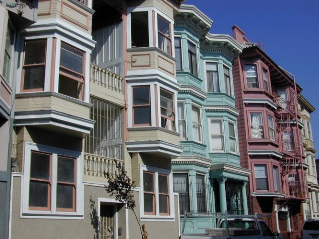 San Francisco: Huizen in Mission of Howard Street