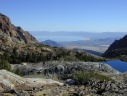 Yosemite National Park: Mono Pass: zicht op Mono Lake