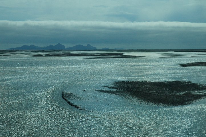 Zicht op de Vestmannaeyjar