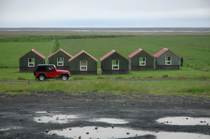 Overnachtingsplaats aan de rand van de Skeithararsandur