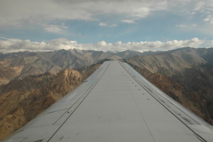 Vlucht van Delhi naar Leh