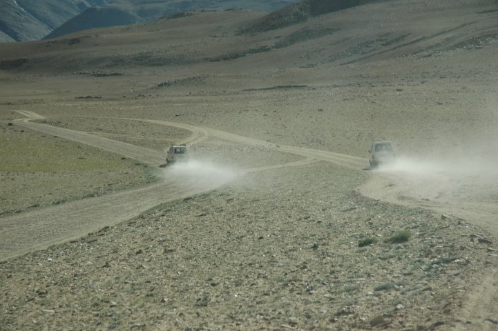 Tussen Tso Kar en Tso Moriri