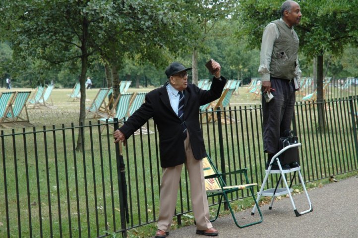 Redenaar in Hyde Park