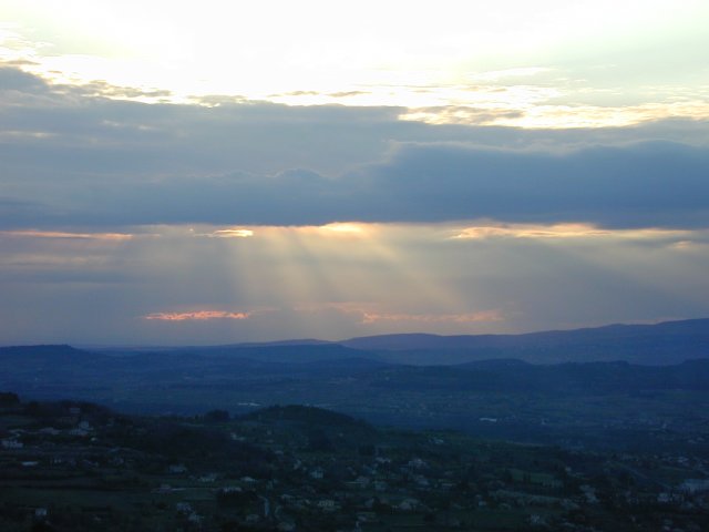 Saignon: zonsondergang