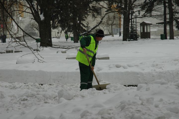 Sneeuwruimer op het Kremlin