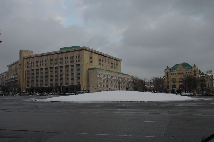 Plaats voor een monument op Lubyanskaya plein