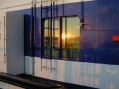 Overzet Oslo-Hirtshals: zonsondergang