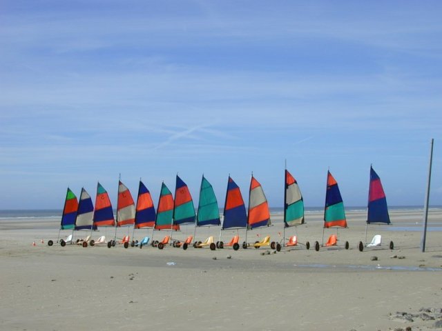 Equihen Plage: strand met char � vol