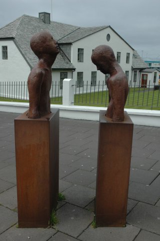 Standbeeld in Laugavegur
