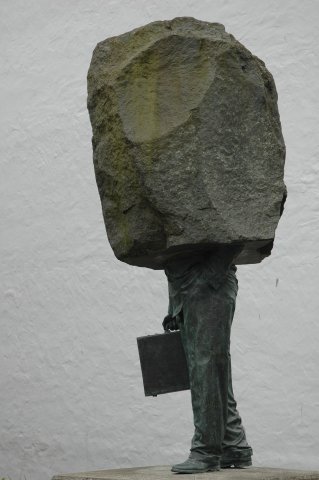 Standbeeld in oude centrum