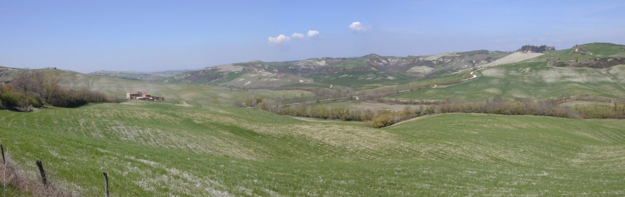 Landschap tussen Monte Sante Marie en Aciano