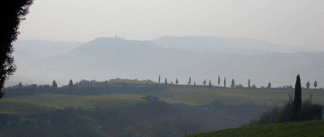 Landschap tussen Pienza en Montichiello