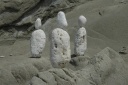 Steenmannetjes op het strand